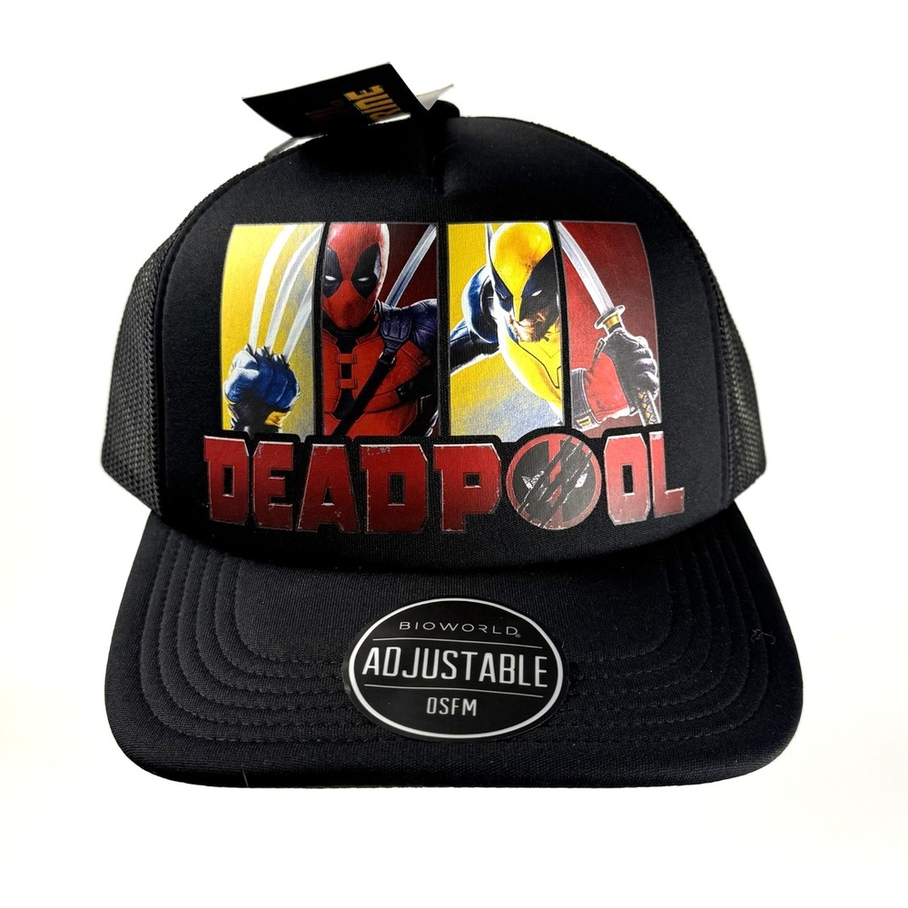 Bioworld‎ Deadpool and Wolverine Trucker Hat Snapback Cap Marvel New